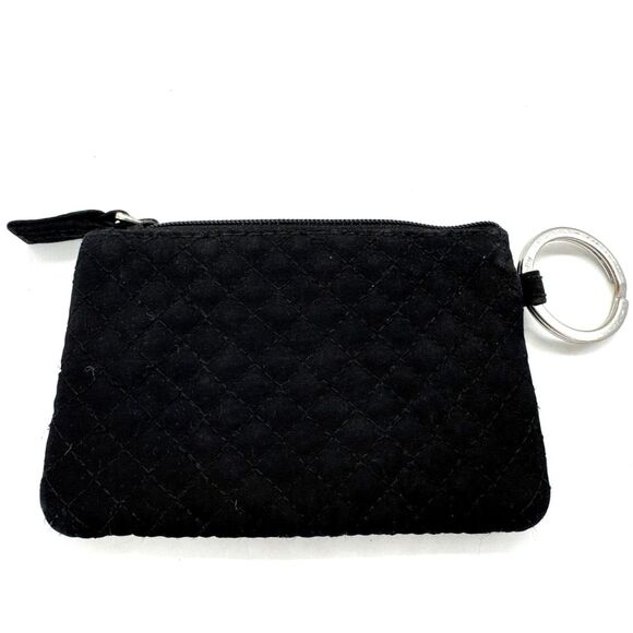 Vera Bradley Black ID Badge with Zippered Pocket with Floral Interior - Picture 2 of 6